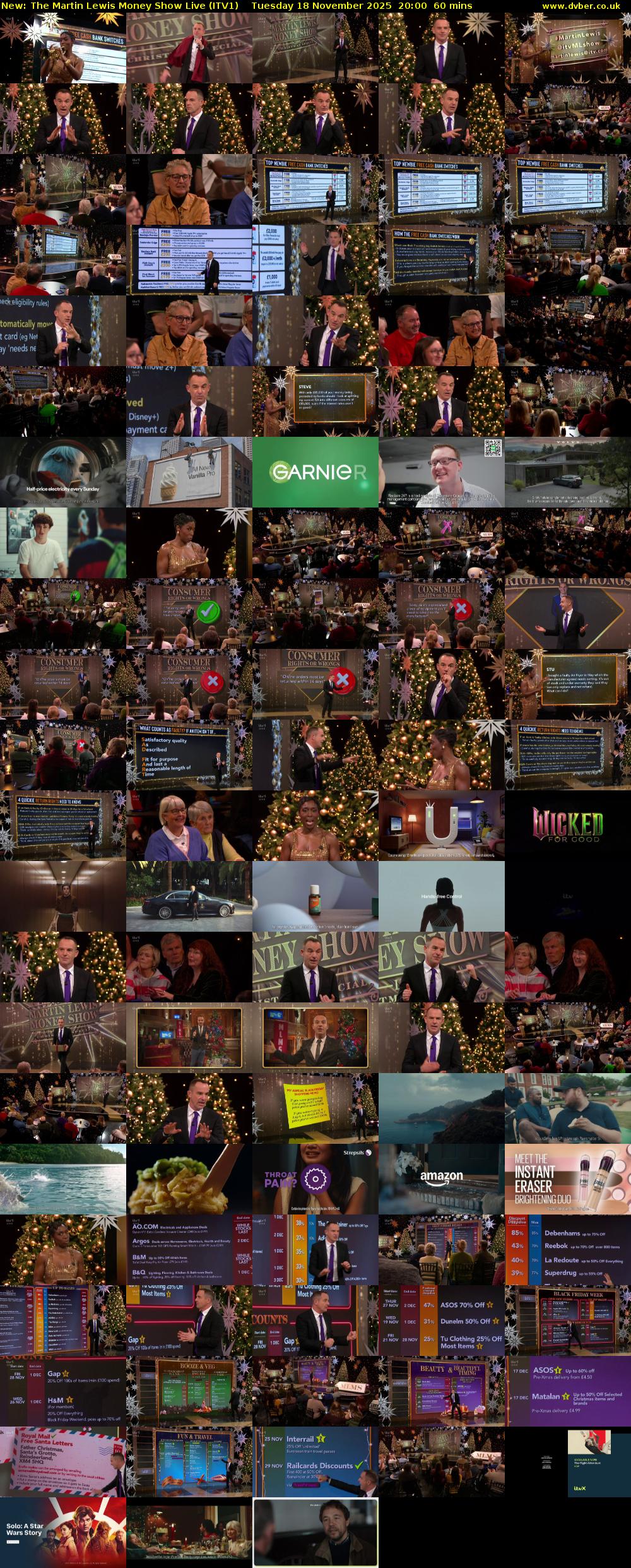 The Martin Lewis Money Show Live (ITV1) Tuesday 18 November 2025 20:00 - 21:00