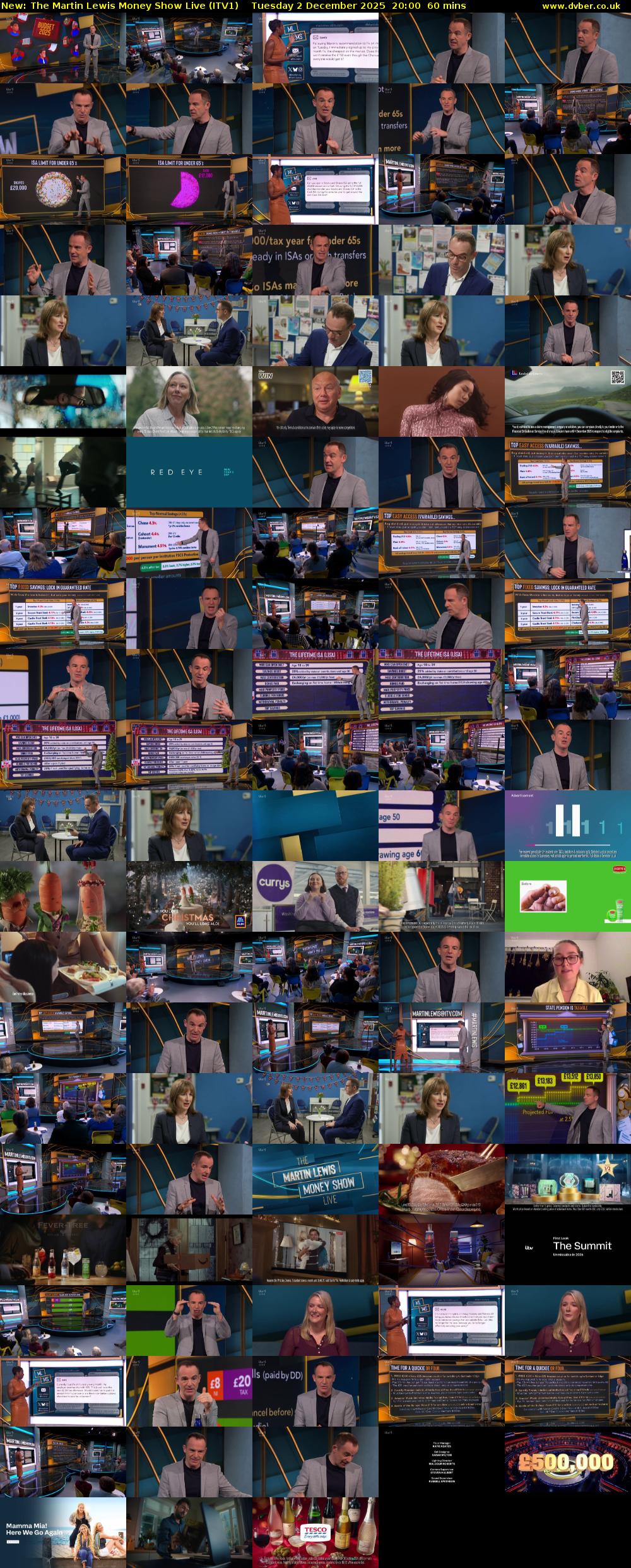 The Martin Lewis Money Show Live (ITV1) Tuesday 2 December 2025 20:00 - 21:00