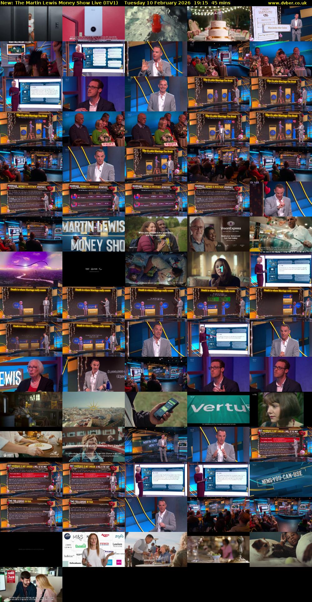 The Martin Lewis Money Show Live (ITV1) Tuesday 10 February 2026 19:15 - 20:00