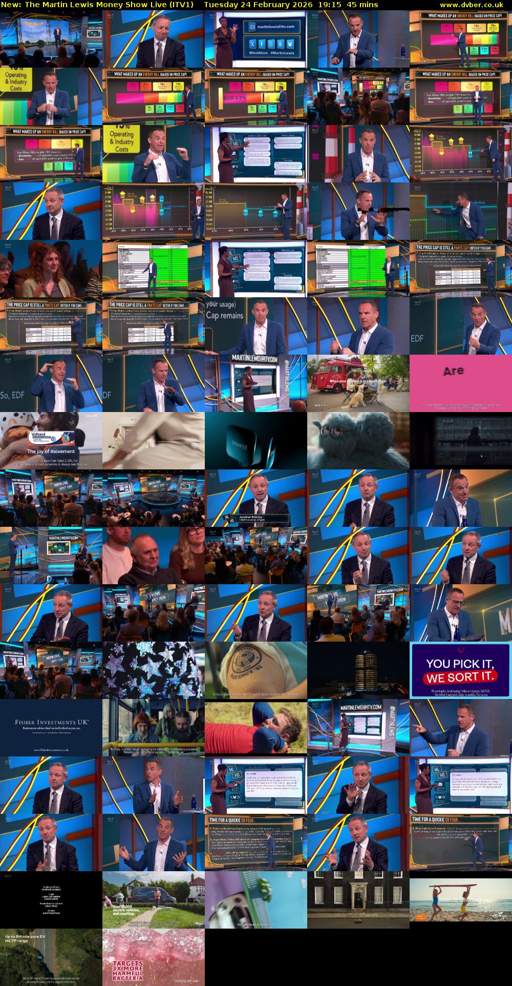 The Martin Lewis Money Show Live (ITV1) Tuesday 24 February 2026 19:15 - 20:00
