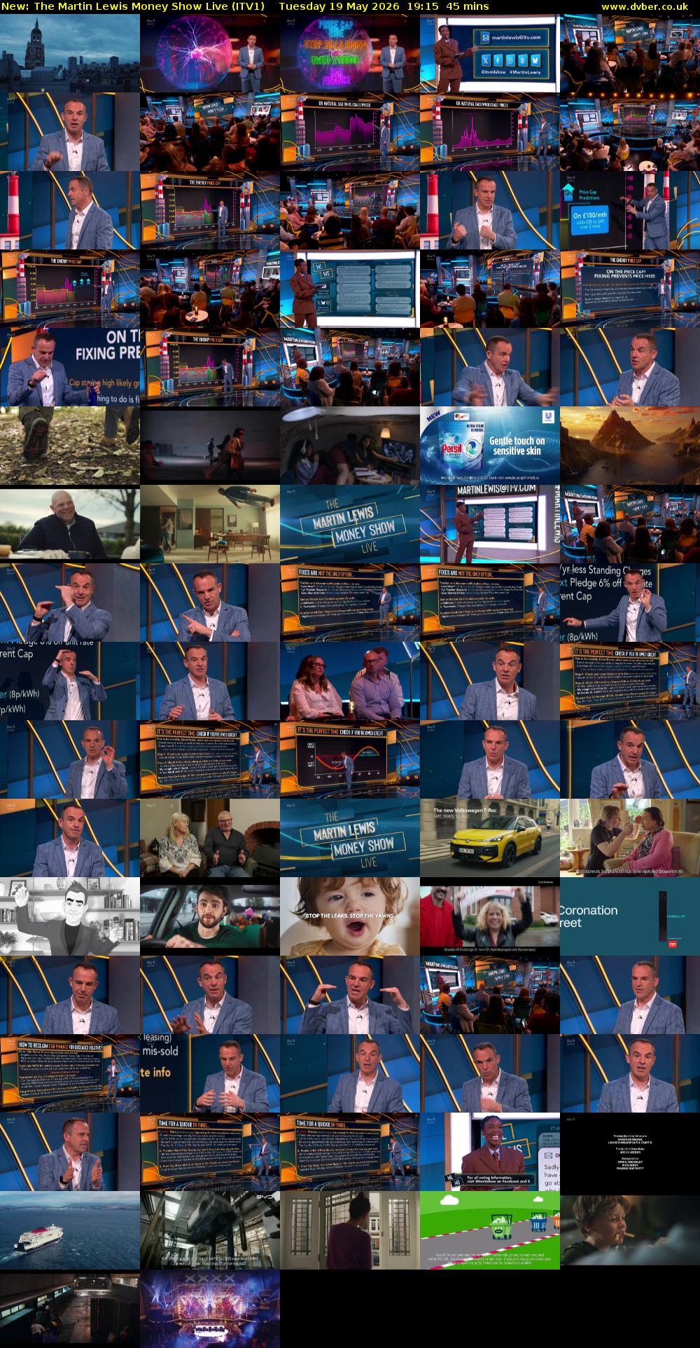 The Martin Lewis Money Show Live (ITV1) Tuesday 19 May 2026 19:15 - 20:00