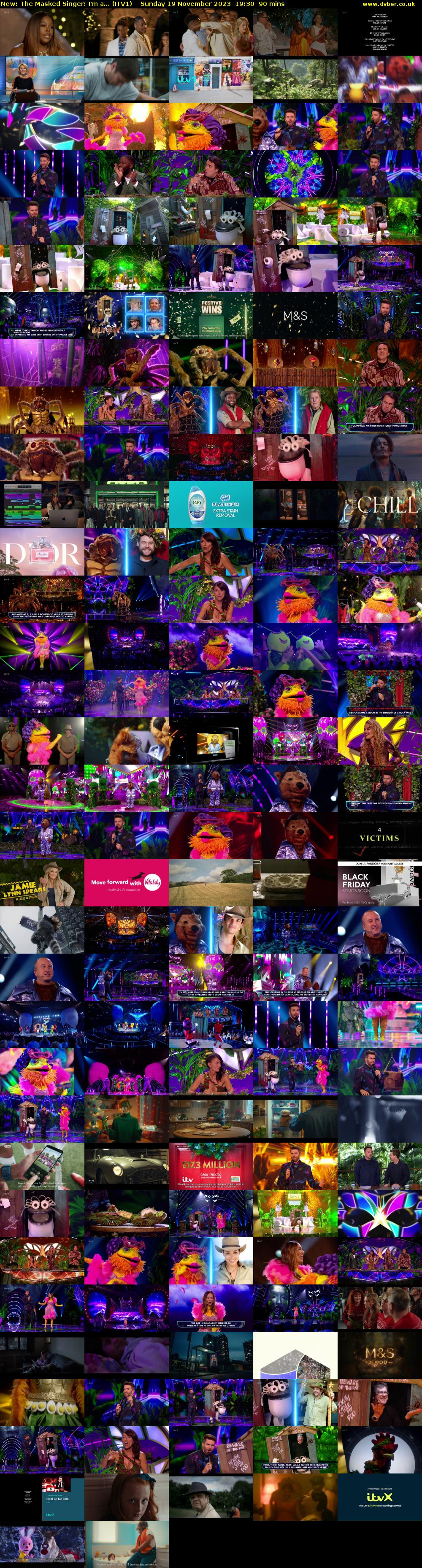 The Masked Singer: I'm a... (ITV1) Sunday 19 November 2023 19:30 - 21:00