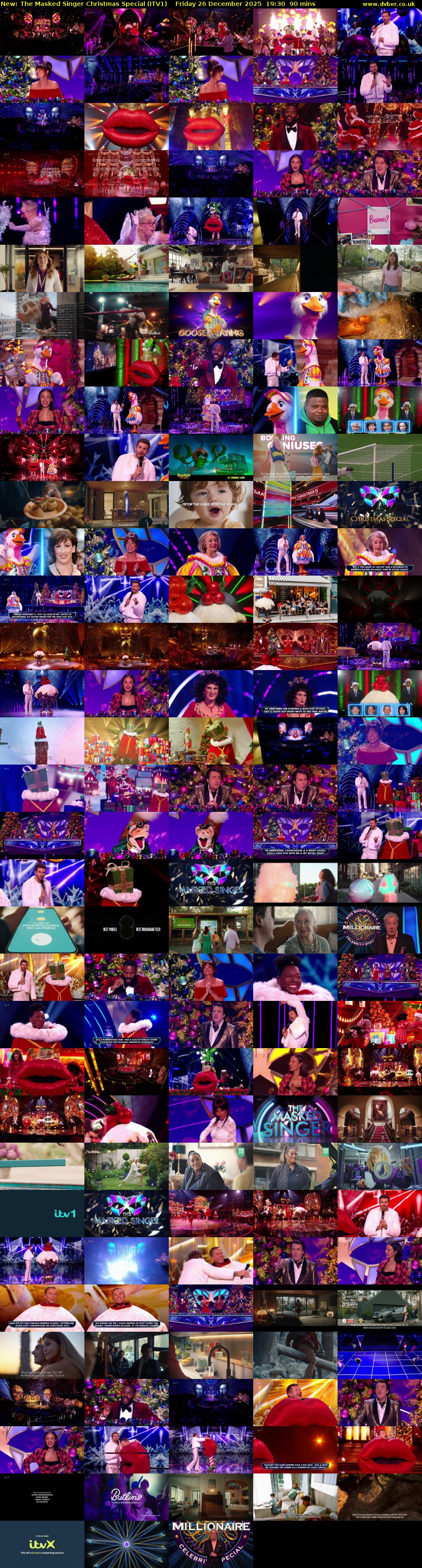 The Masked Singer Christmas Special (ITV1) Friday 26 December 2025 19:30 - 21:00