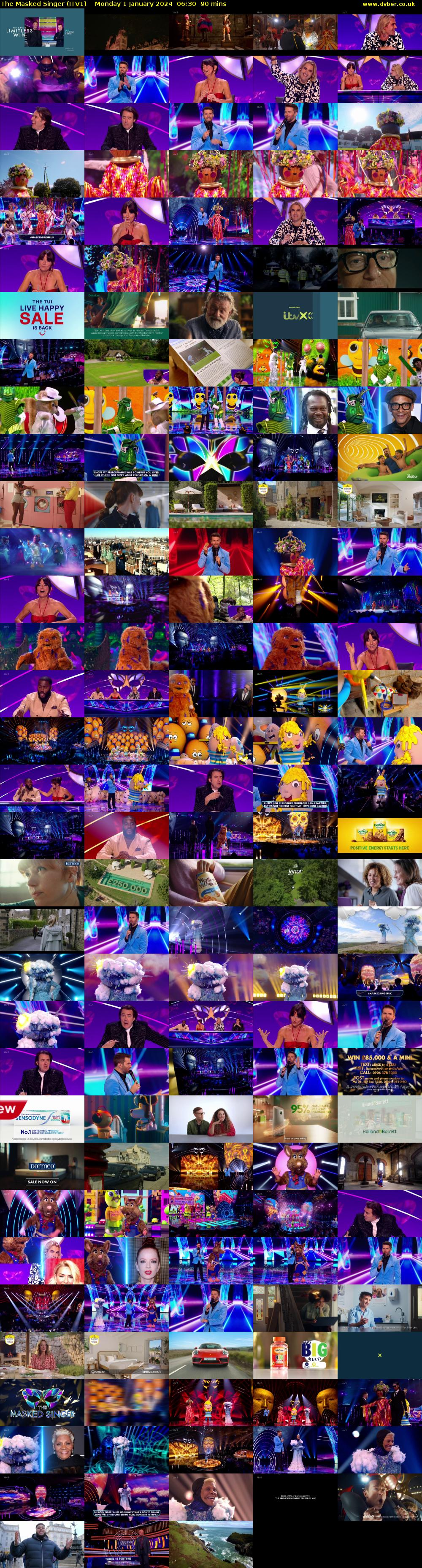 The Masked Singer (ITV1) Monday 1 January 2024 06:30 - 08:00
