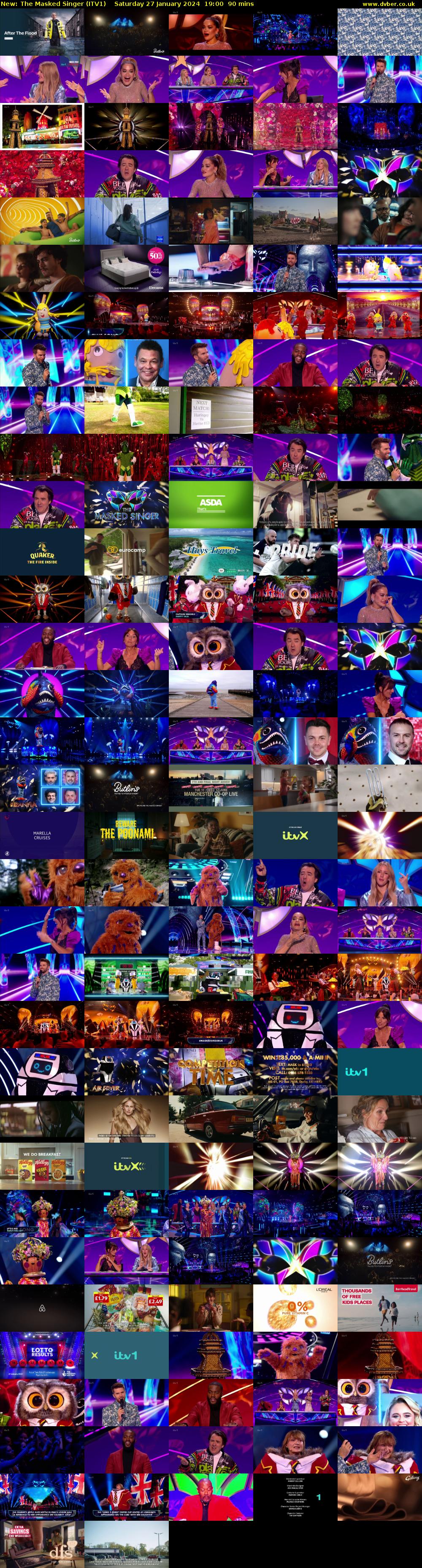 The Masked Singer (ITV1) Saturday 27 January 2024 19:00 - 20:30