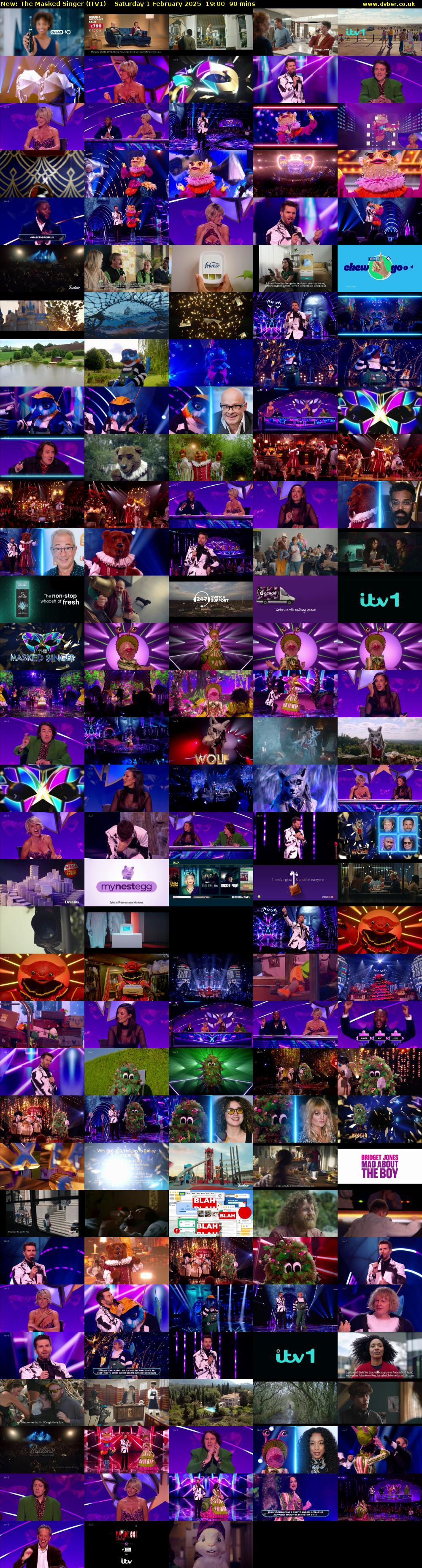 The Masked Singer (ITV1) Saturday 1 February 2025 19:00 - 20:30