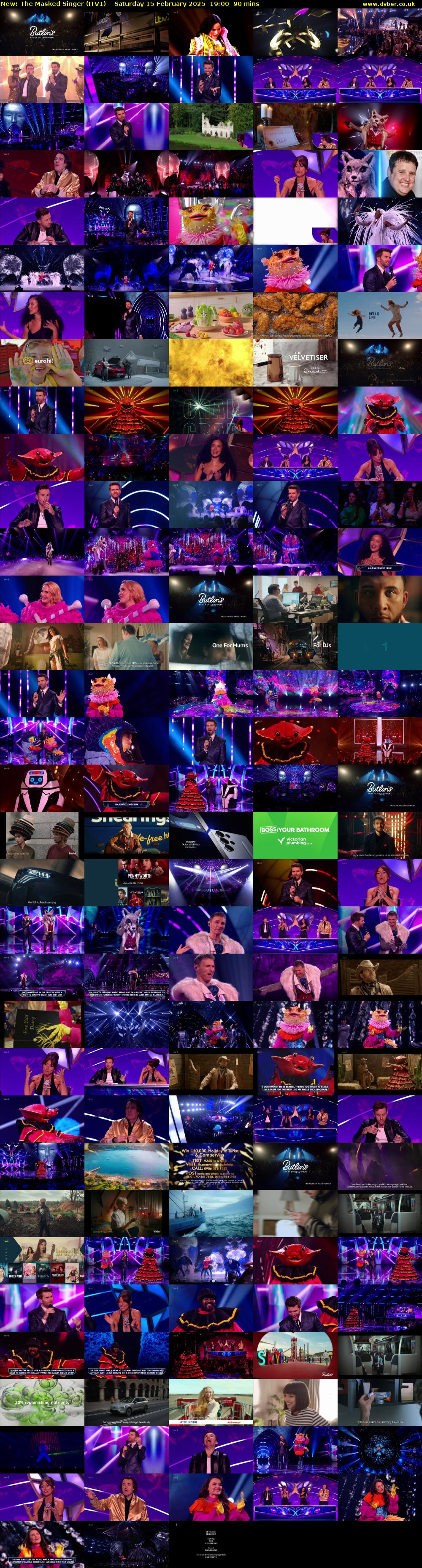 The Masked Singer (ITV1) Saturday 15 February 2025 19:00 - 20:30
