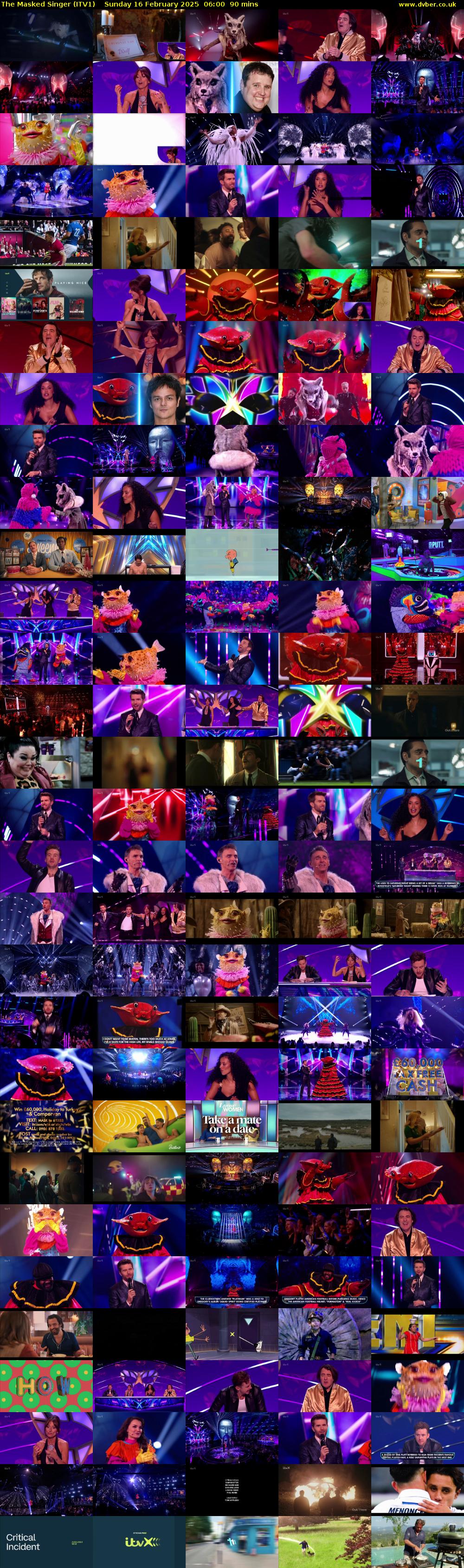 The Masked Singer (ITV1) Sunday 16 February 2025 06:00 - 07:30