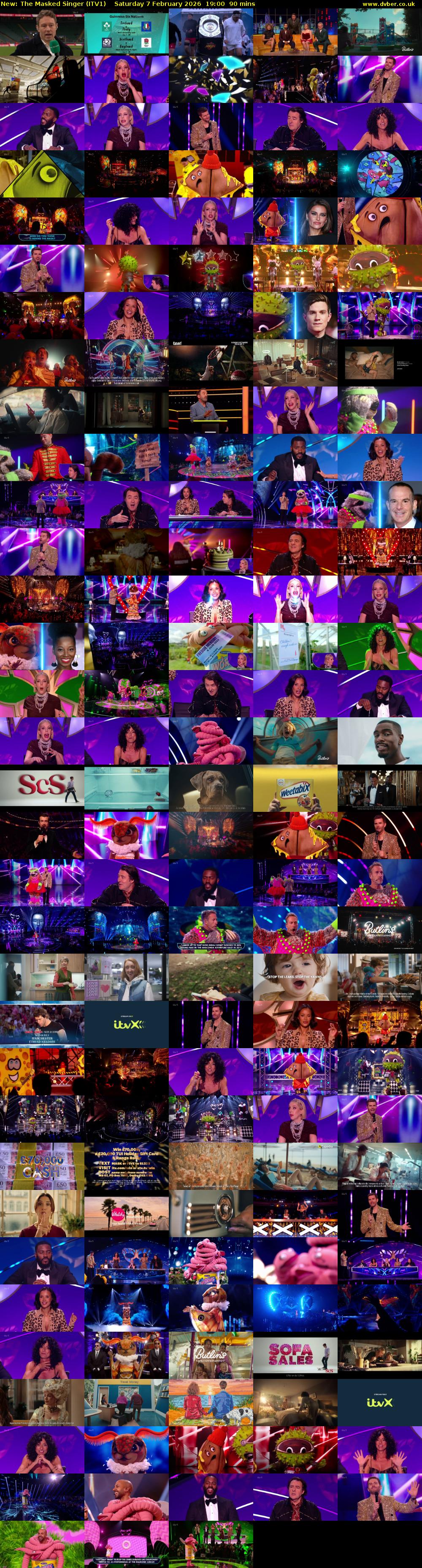 The Masked Singer (ITV1) Saturday 7 February 2026 19:00 - 20:30