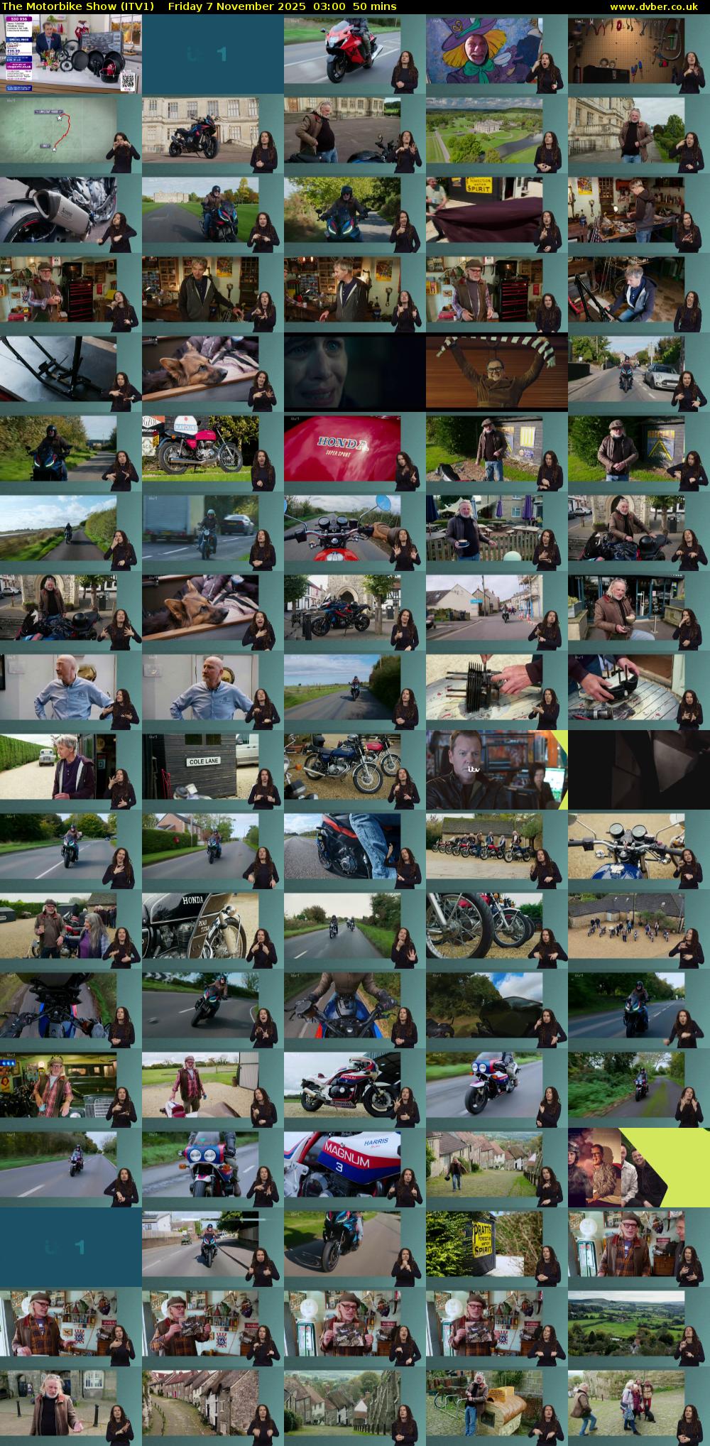 The Motorbike Show (ITV1) Friday 7 November 2025 03:00 - 03:50