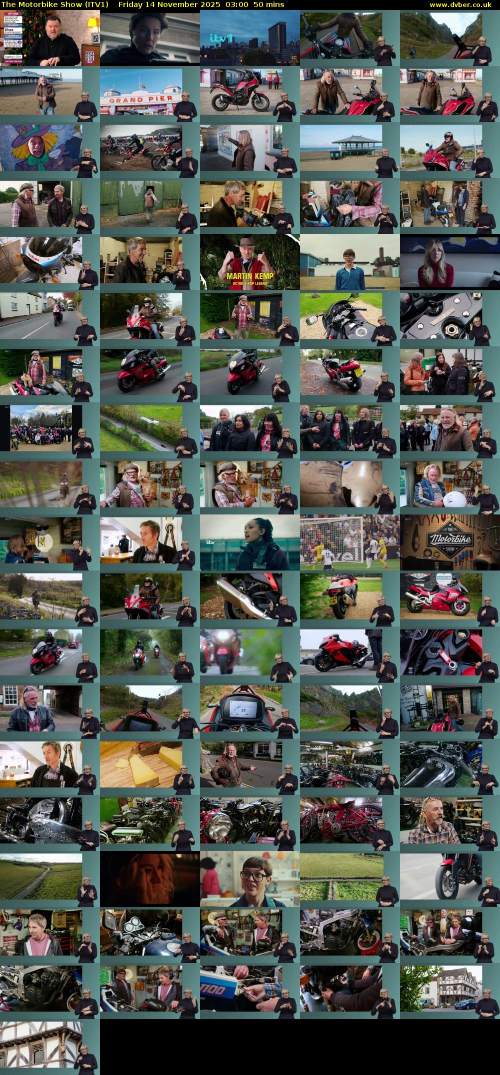 The Motorbike Show (ITV1) Friday 14 November 2025 03:00 - 03:50