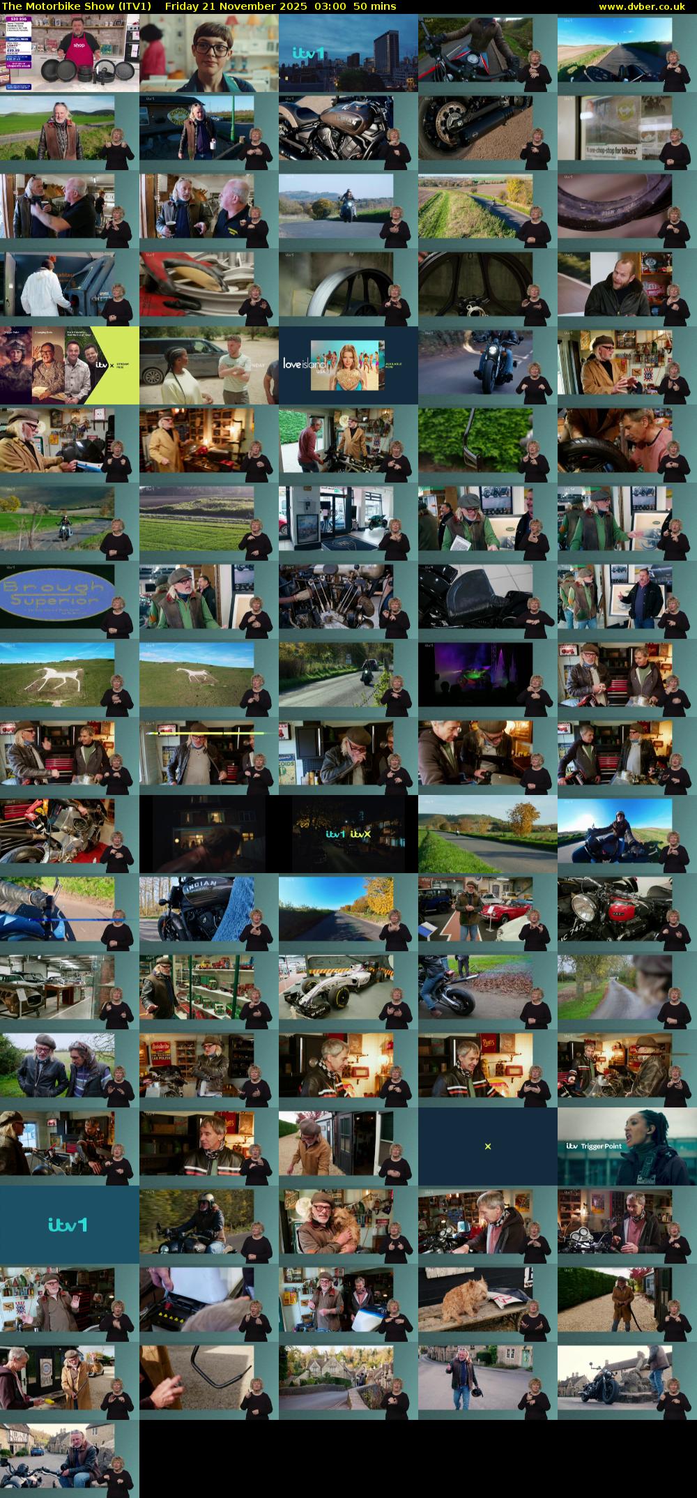 The Motorbike Show (ITV1) Friday 21 November 2025 03:00 - 03:50