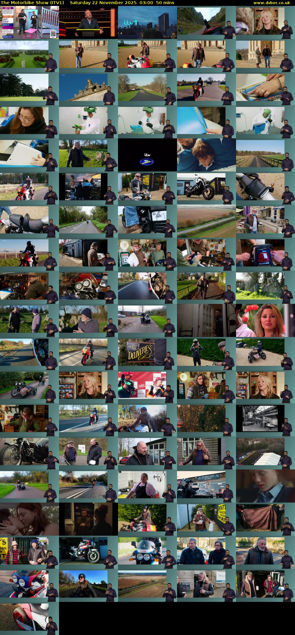 The Motorbike Show (ITV1) Saturday 22 November 2025 03:00 - 03:50