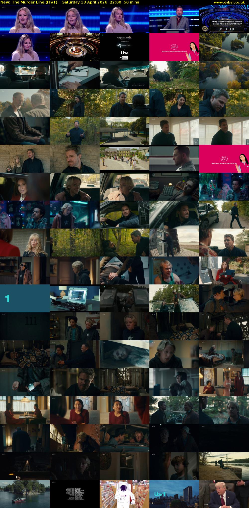The Murder Line (ITV1) Saturday 18 April 2026 22:00 - 22:50