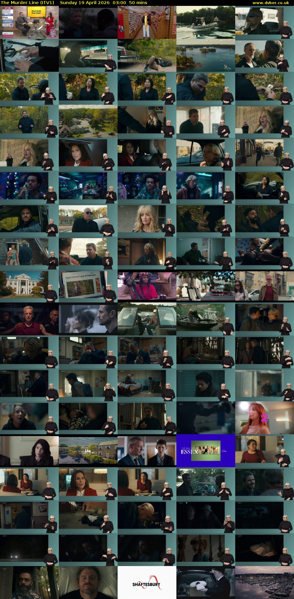 The Murder Line (ITV1) Sunday 19 April 2026 03:00 - 03:50