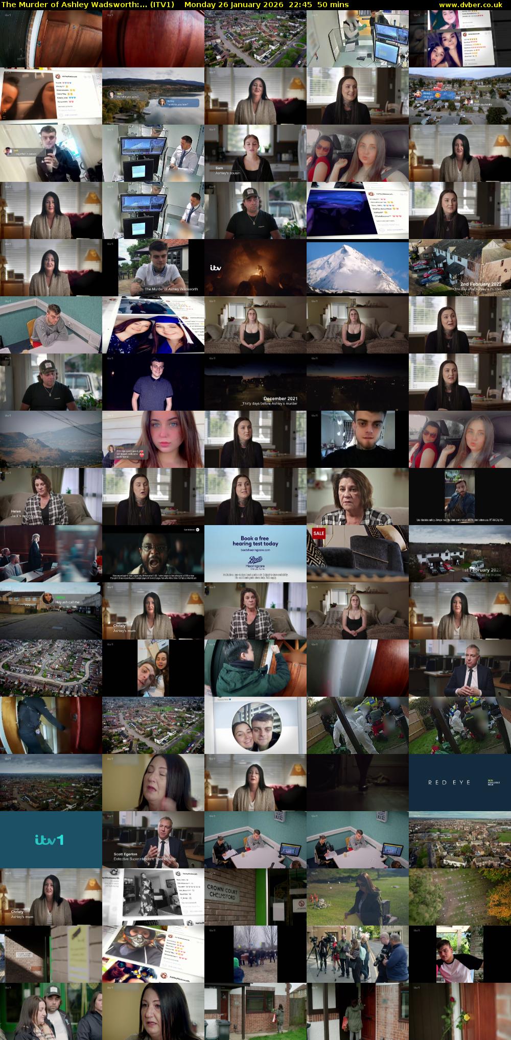 The Murder of Ashley Wadsworth:... (ITV1) Monday 26 January 2026 22:45 - 23:35