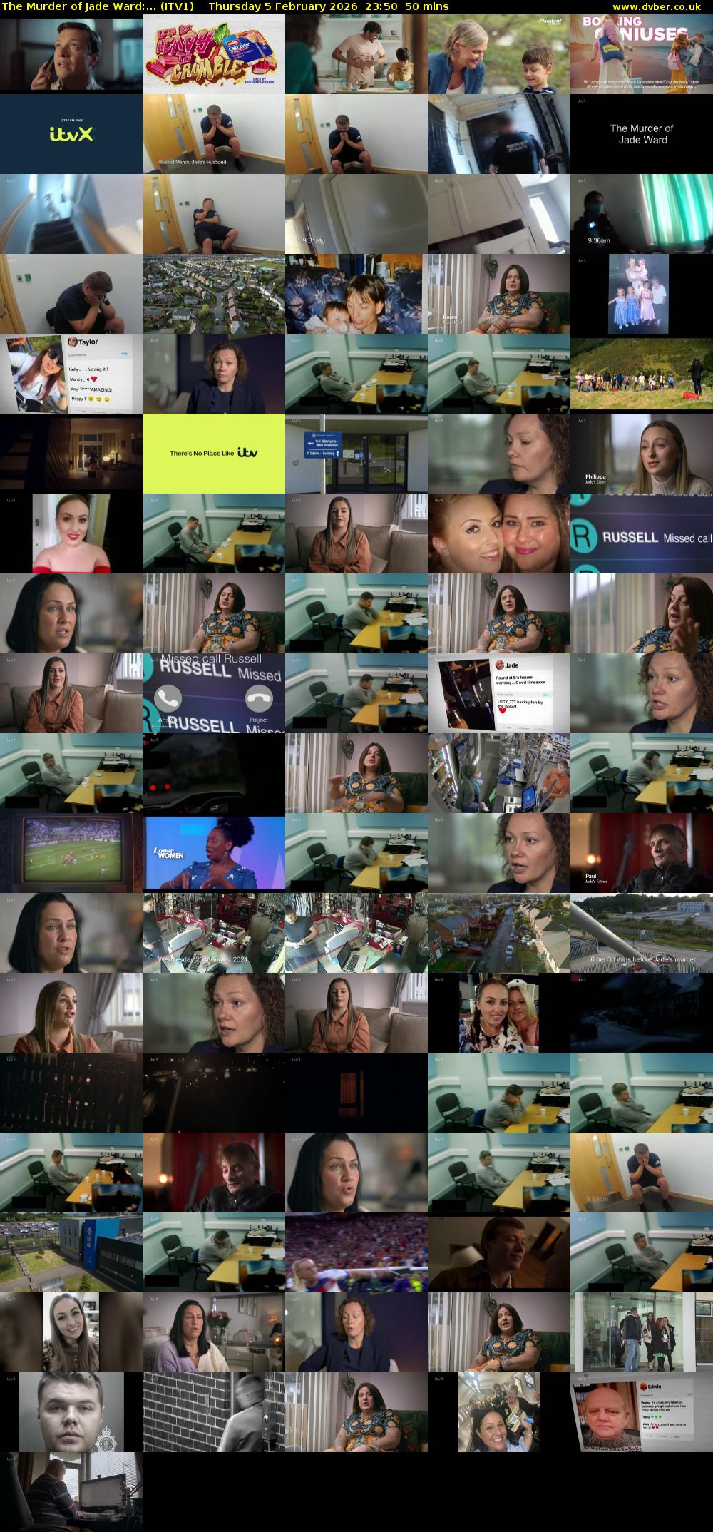 The Murder of Jade Ward:... (ITV1) Thursday 5 February 2026 23:50 - 00:40