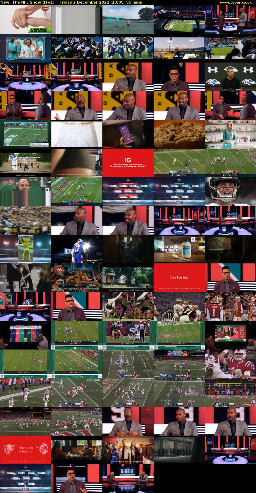 The NFL Show (ITV1) Friday 2 December 2022 23:05 - 00:00