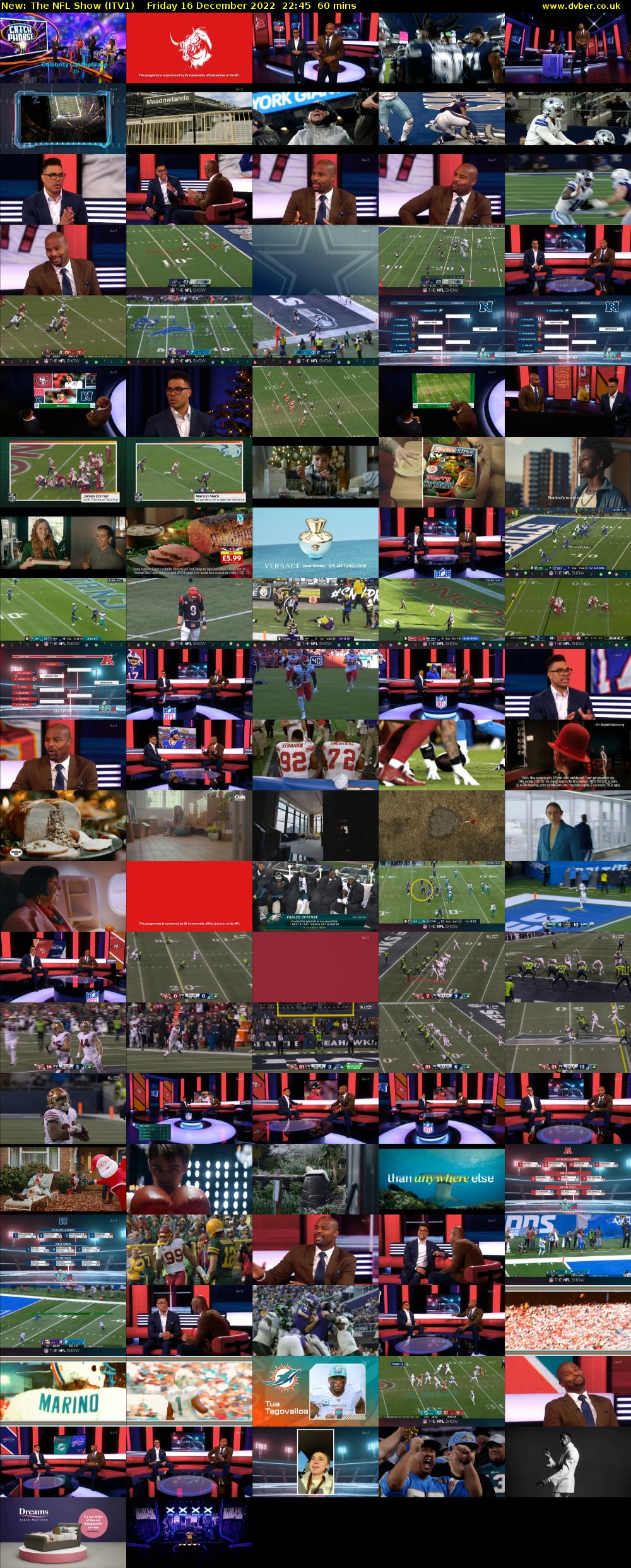The NFL Show (ITV1) Friday 16 December 2022 22:45 - 23:45