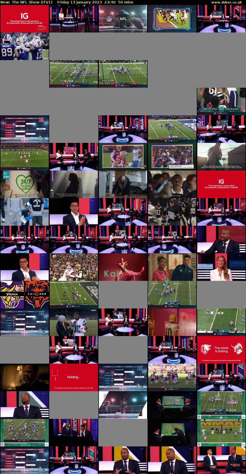 The NFL Show (ITV1) Friday 13 January 2023 23:40 - 00:30