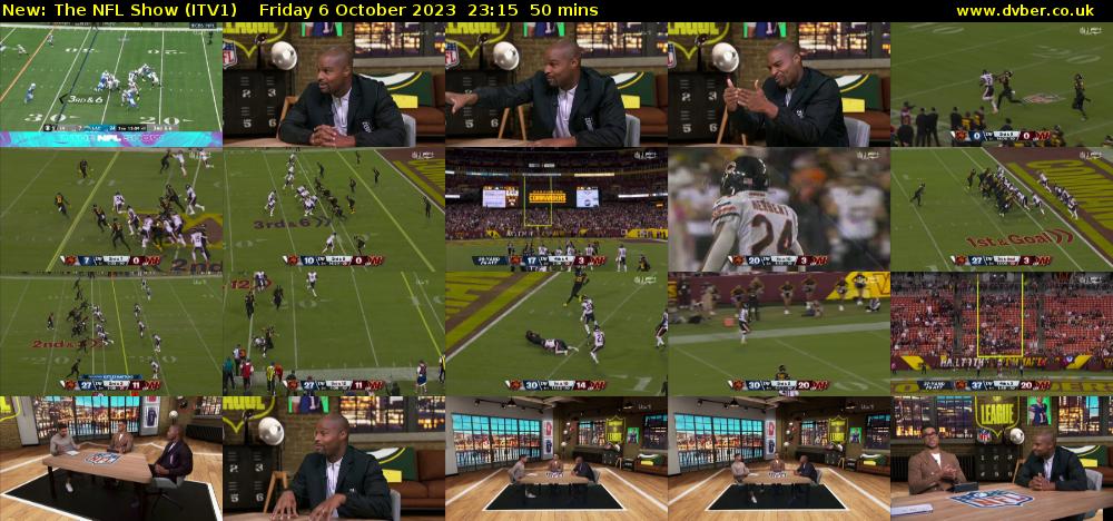 The NFL Show (ITV1) Friday 6 October 2023 23:15 - 00:05