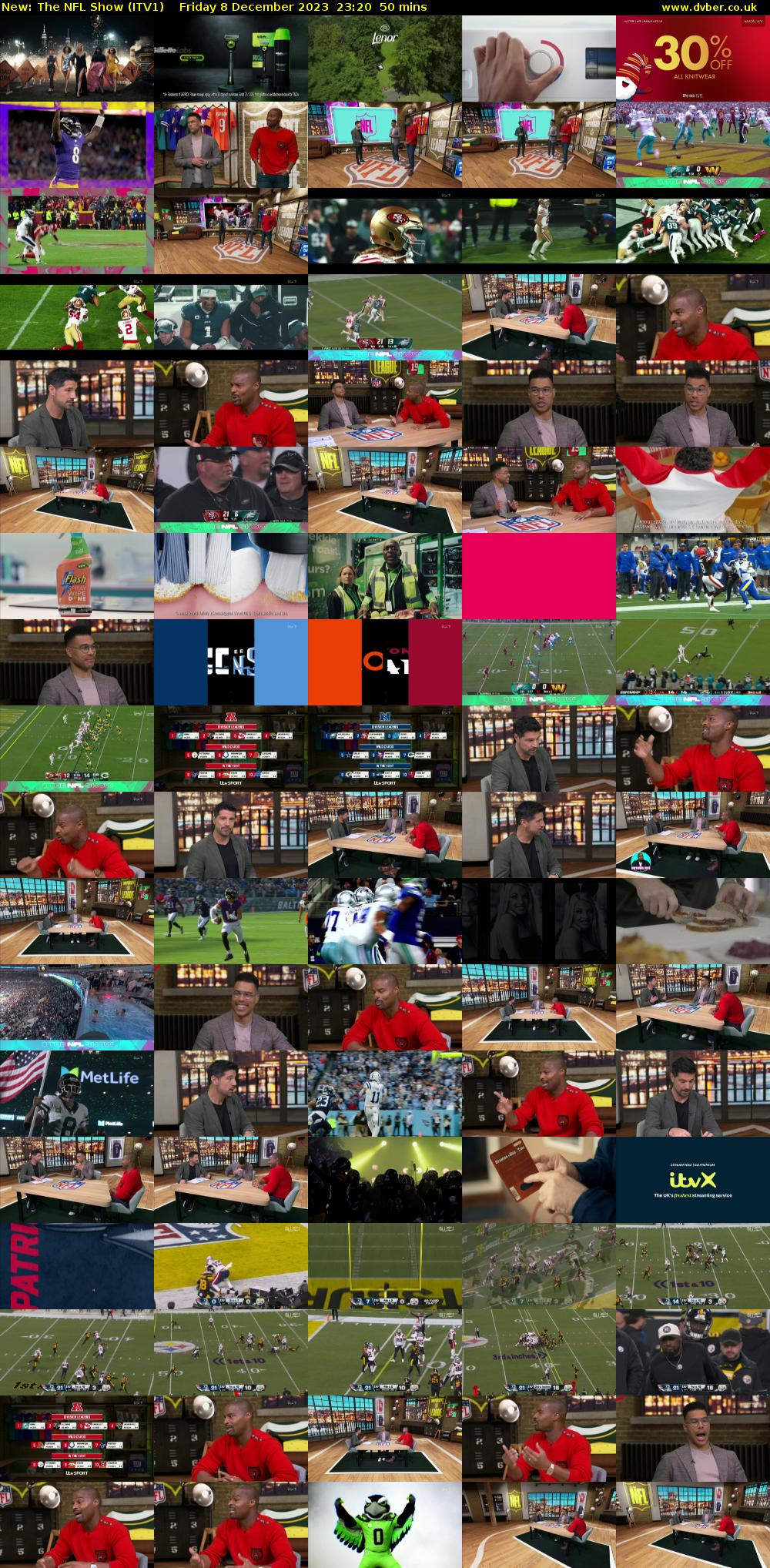 The NFL Show (ITV1) Friday 8 December 2023 23:20 - 00:10