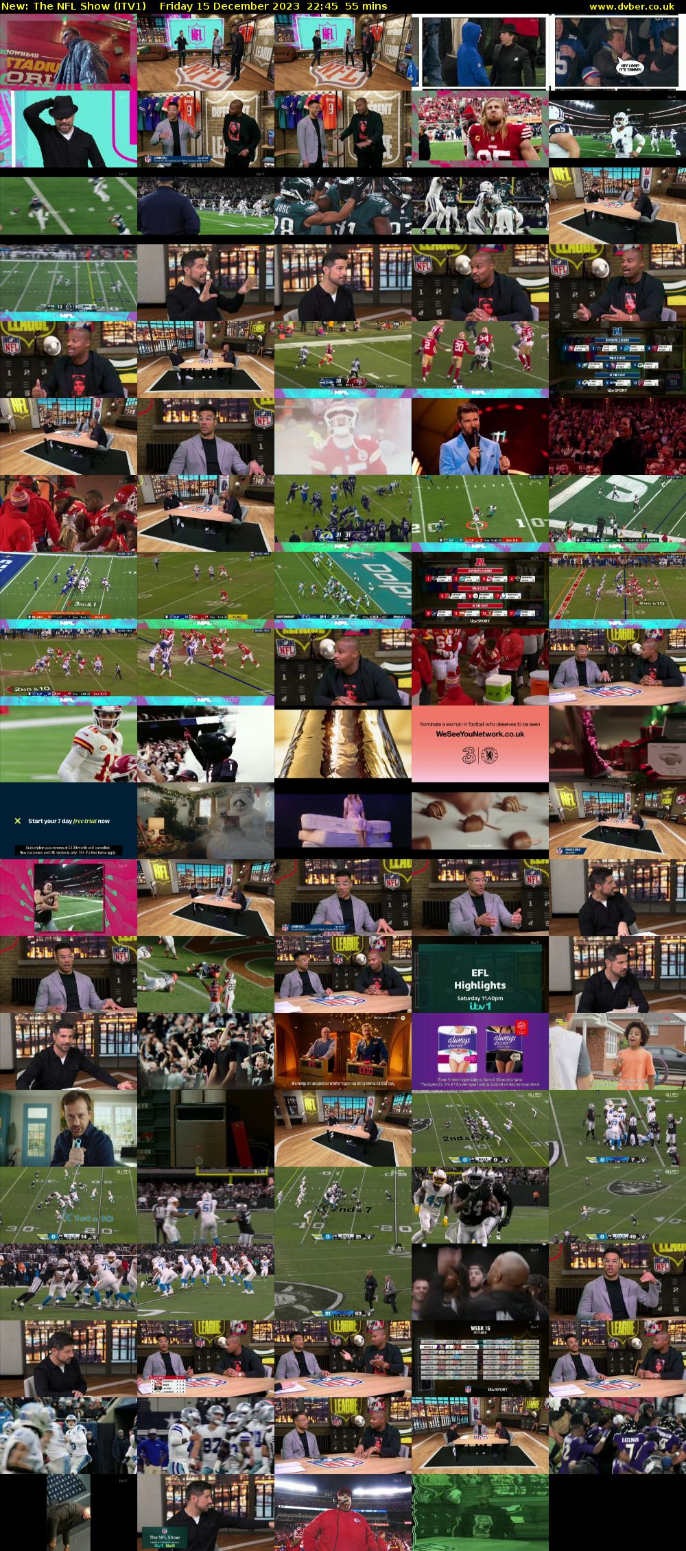 The NFL Show (ITV1) Friday 15 December 2023 22:45 - 23:40