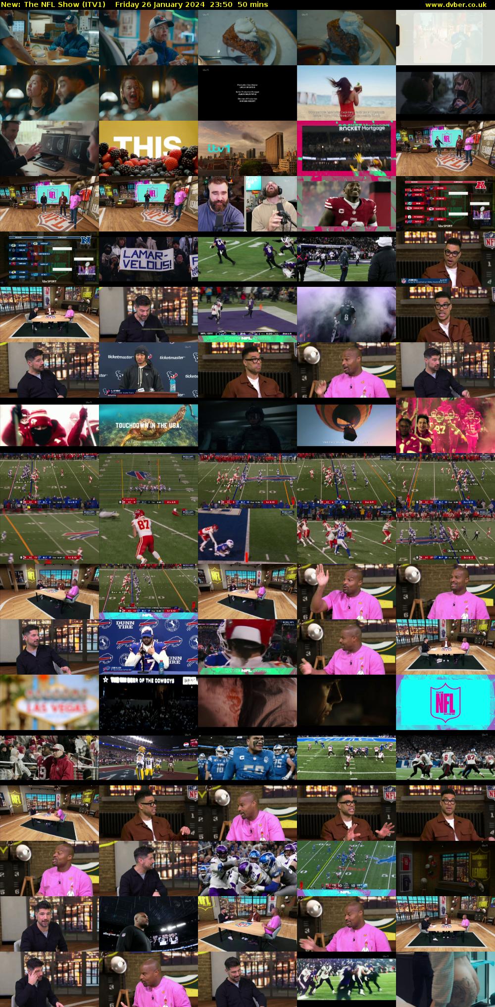 The NFL Show (ITV1) Friday 26 January 2024 23:50 - 00:40