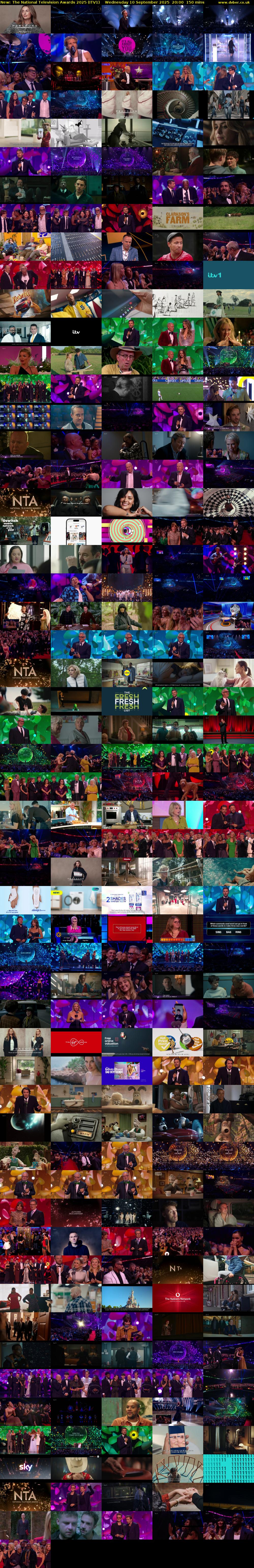 The National Television Awards 2025 (ITV1) Wednesday 10 September 2025 20:00 - 22:30