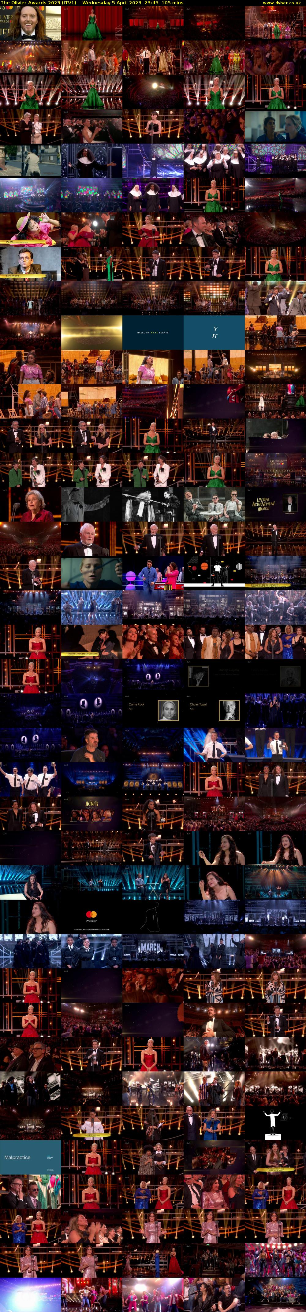 The Olivier Awards 2023 (ITV1) Wednesday 5 April 2023 23:45 - 01:30
