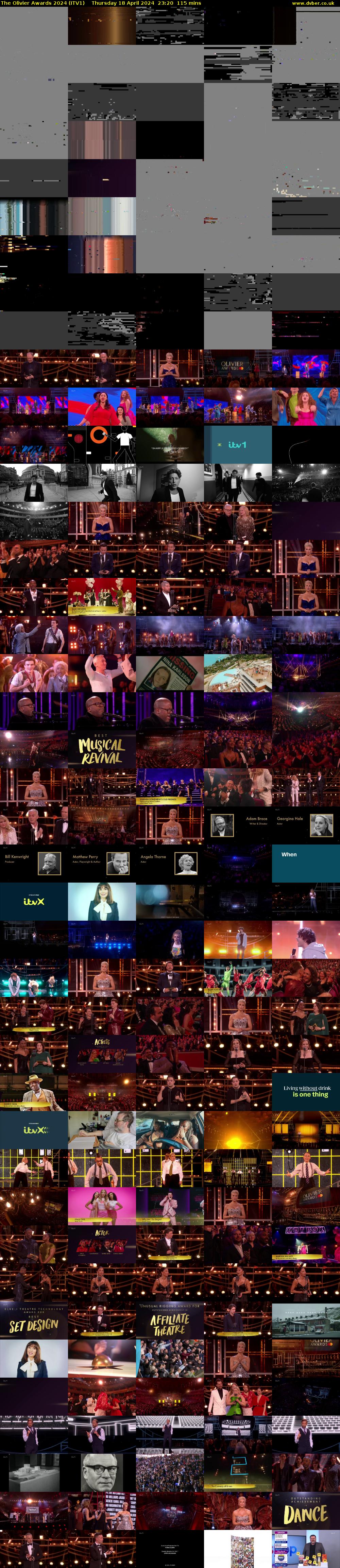 The Olivier Awards 2024 (ITV1) Thursday 18 April 2024 23:20 - 01:15