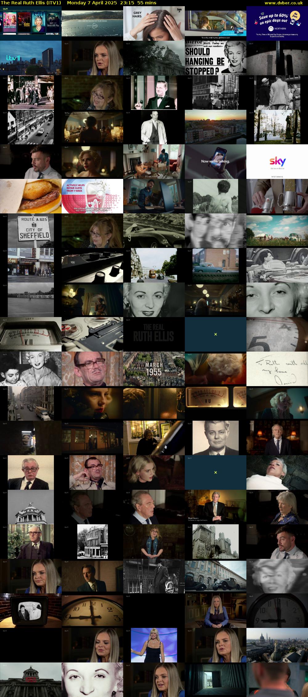 The Real Ruth Ellis (ITV1) Monday 7 April 2025 23:15 - 00:10