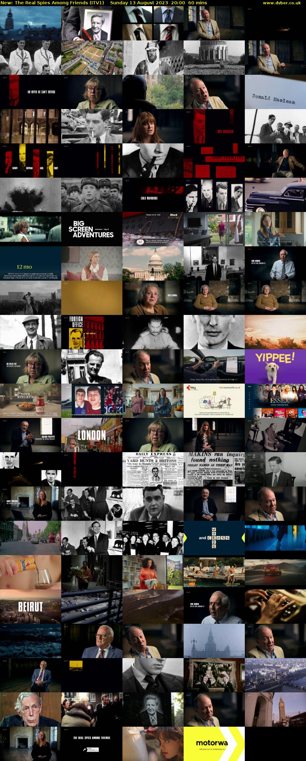 The Real Spies Among Friends (ITV1) Sunday 13 August 2023 20:00 - 21:00