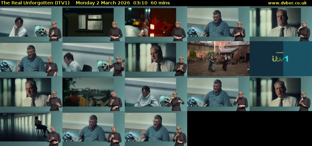 The Real Unforgotten (ITV1) Monday 2 March 2026 03:10 - 04:10