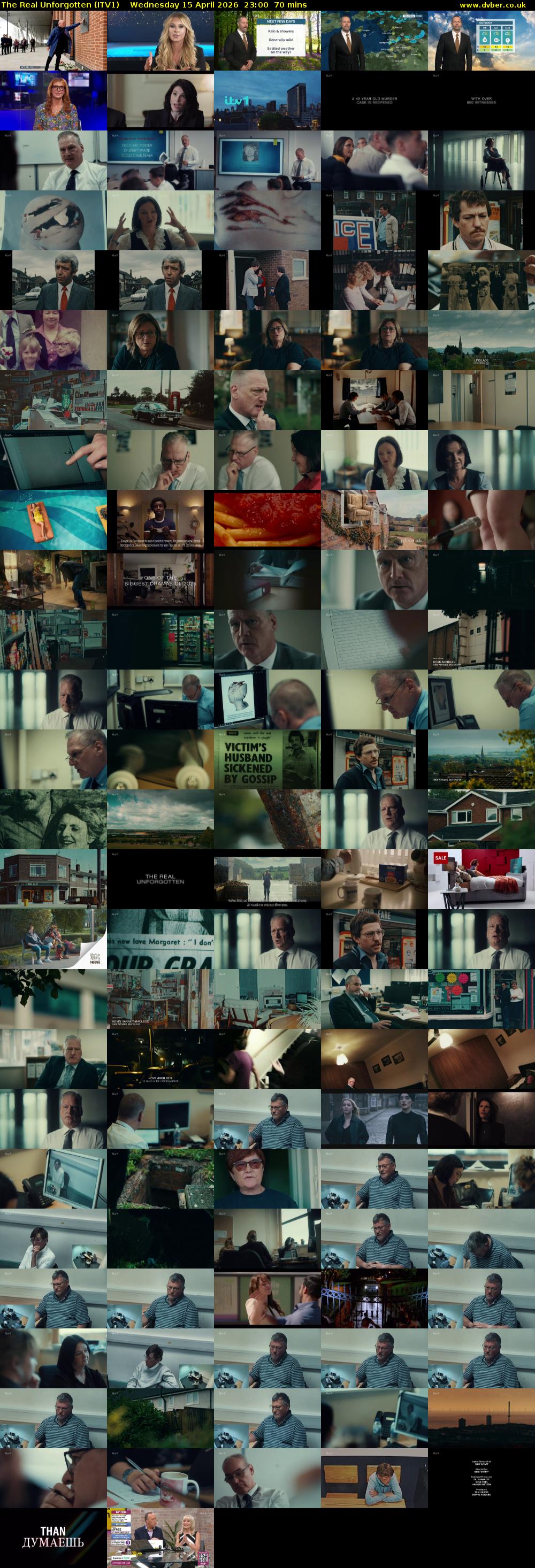 The Real Unforgotten (ITV1) Wednesday 15 April 2026 23:00 - 00:10