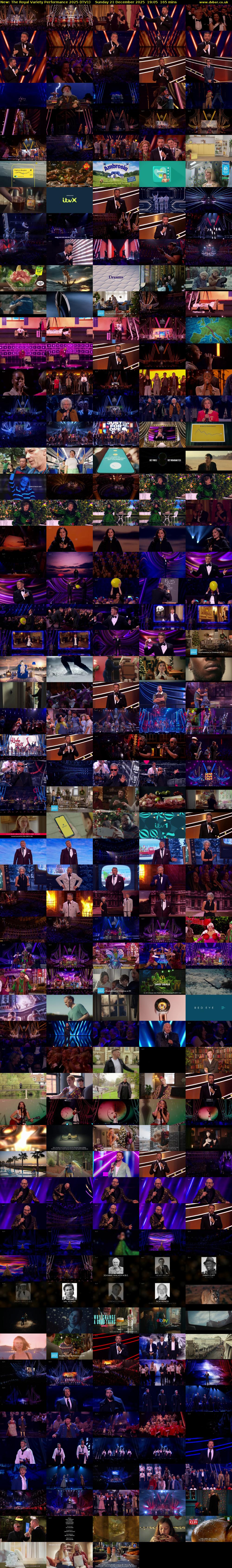 The Royal Variety Performance 2025 (ITV1) Sunday 21 December 2025 19:05 - 21:50
