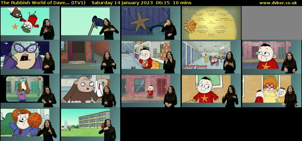 The Rubbish World of Dave... (ITV1) Saturday 14 January 2023 06:15 - 06:25