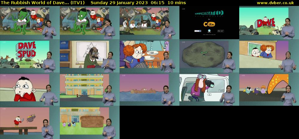 The Rubbish World of Dave... (ITV1) Sunday 29 January 2023 06:15 - 06:25