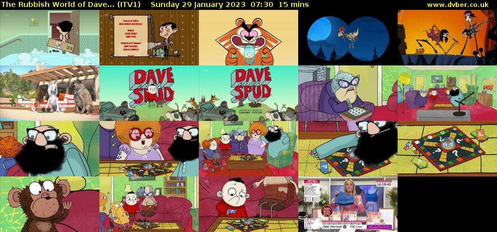 The Rubbish World of Dave... (ITV1) Sunday 29 January 2023 07:30 - 07:45