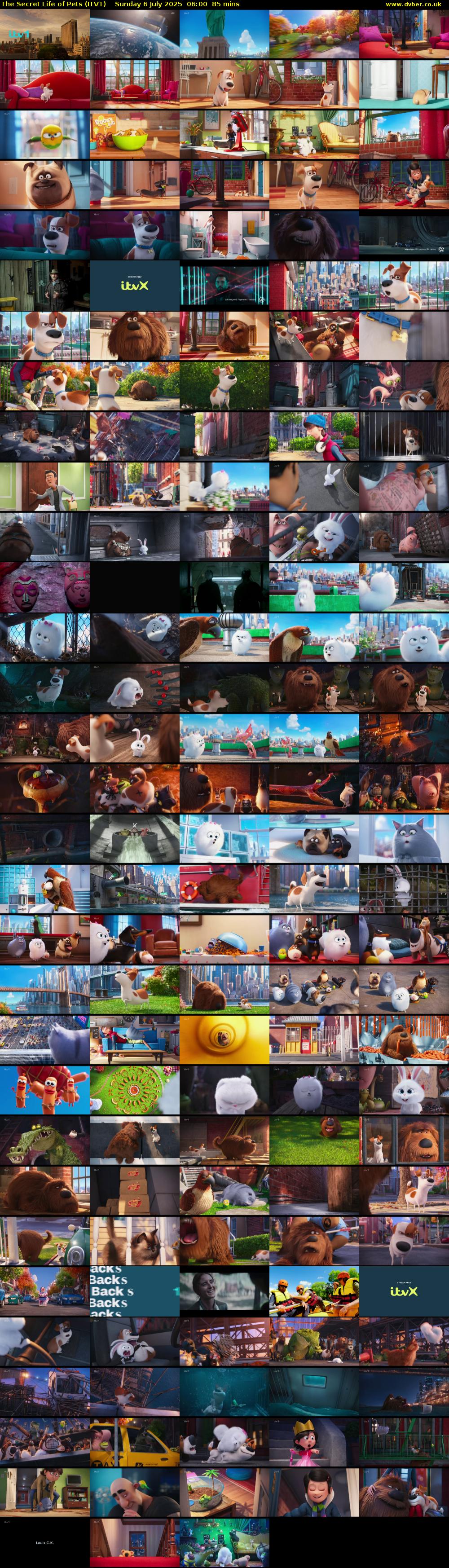 The Secret Life of Pets (ITV1) Sunday 6 July 2025 06:00 - 07:25