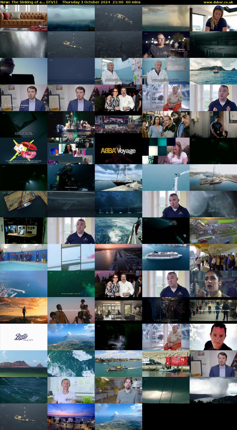 The Sinking of a... (ITV1) Thursday 3 October 2024 21:00 - 22:00