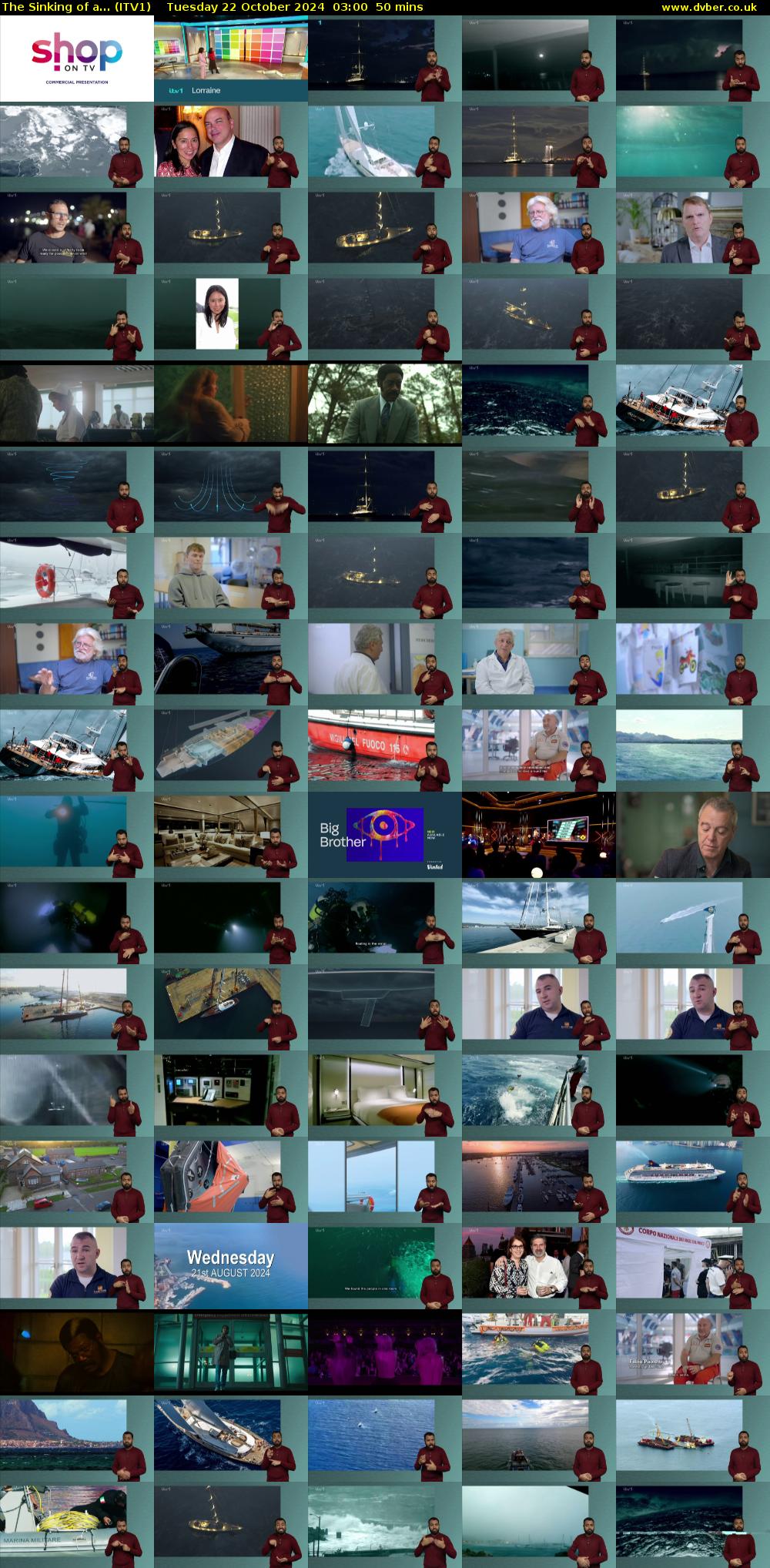 The Sinking of a... (ITV1) Tuesday 22 October 2024 03:00 - 03:50