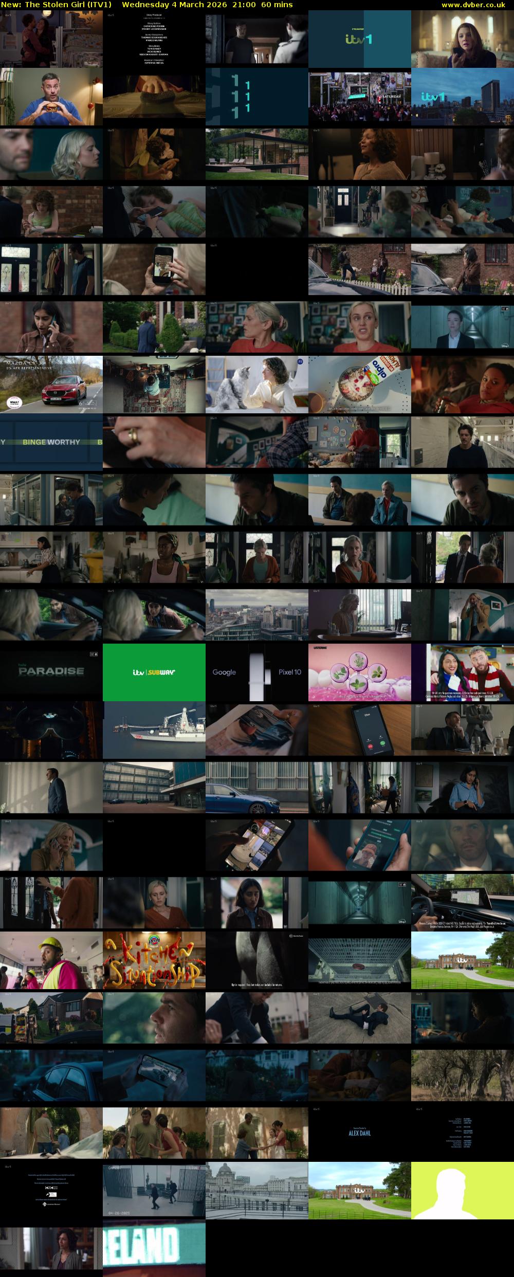 The Stolen Girl (ITV1) Wednesday 4 March 2026 21:00 - 22:00