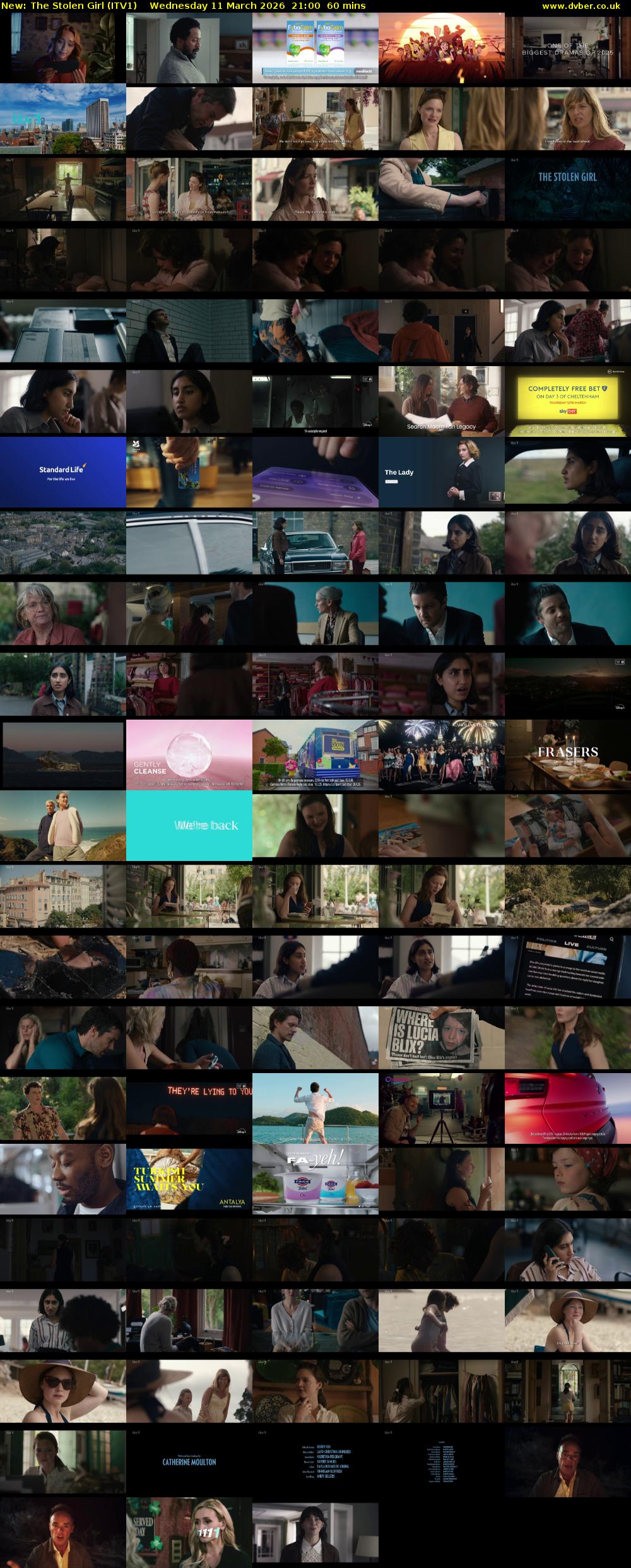 The Stolen Girl (ITV1) Wednesday 11 March 2026 21:00 - 22:00