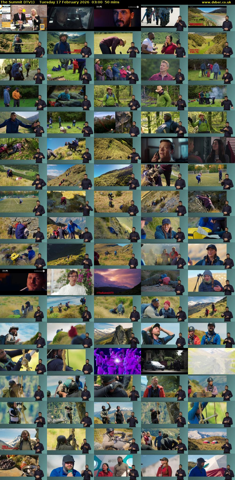 The Summit (ITV1) Tuesday 17 February 2026 03:00 - 03:50