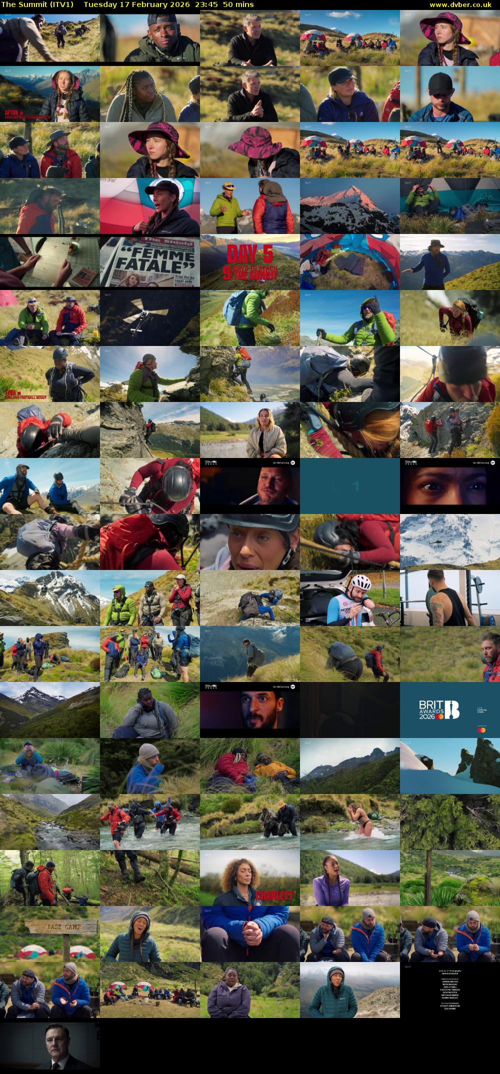 The Summit (ITV1) Tuesday 17 February 2026 23:45 - 00:35