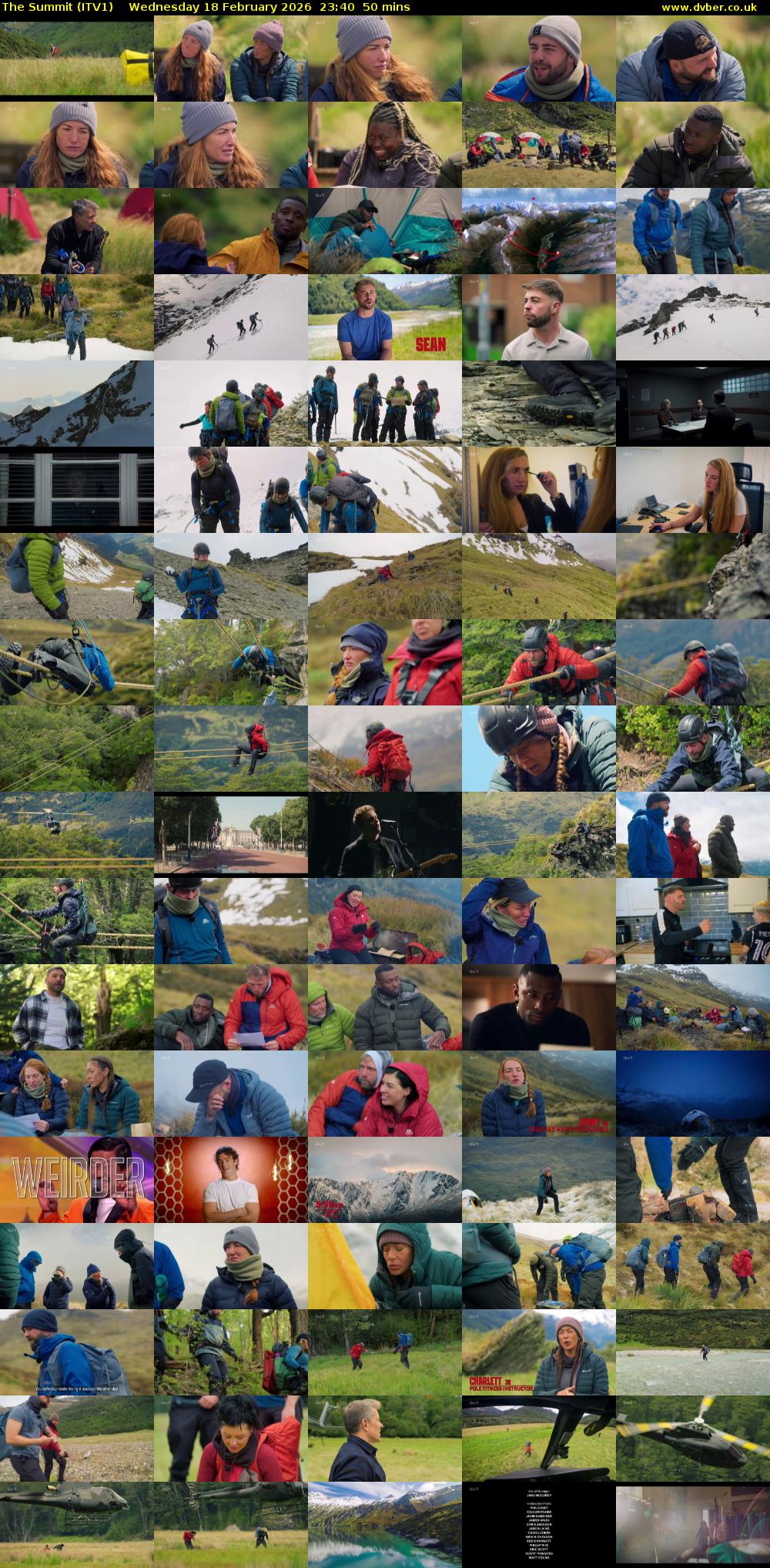 The Summit (ITV1) Wednesday 18 February 2026 23:40 - 00:30