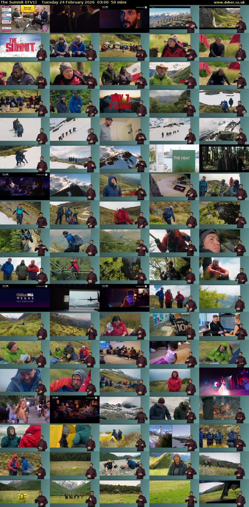 The Summit (ITV1) Tuesday 24 February 2026 03:00 - 03:50