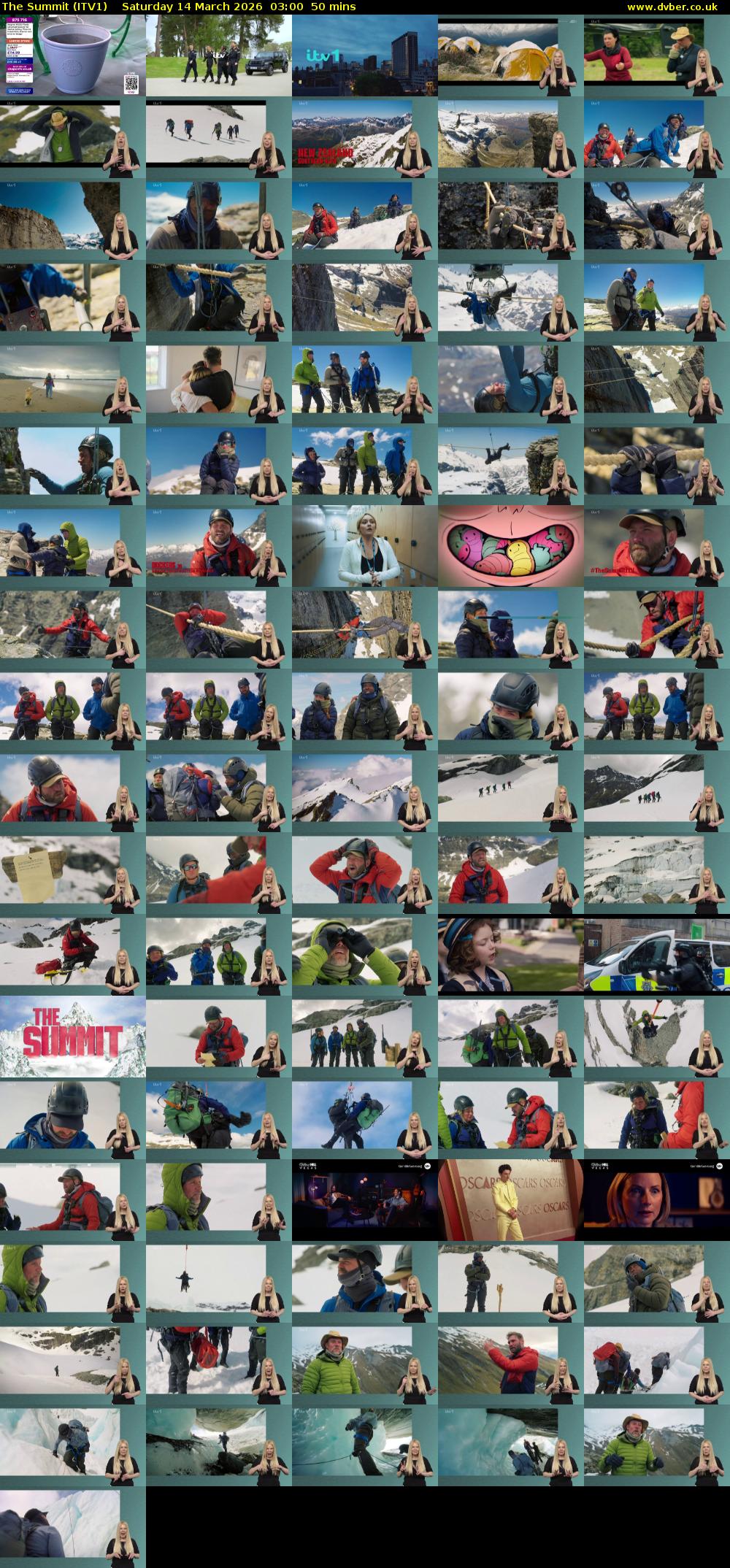 The Summit (ITV1) Saturday 14 March 2026 03:00 - 03:50