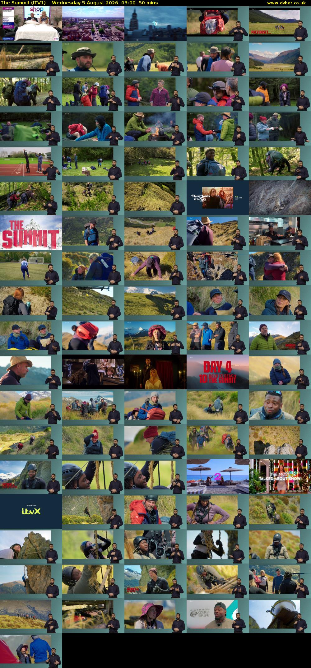 The Summit (ITV1) Wednesday 5 August 2026 03:00 - 03:50